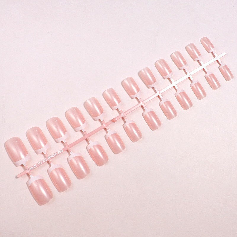 Natural French Tip Press-On Nails Stornfield