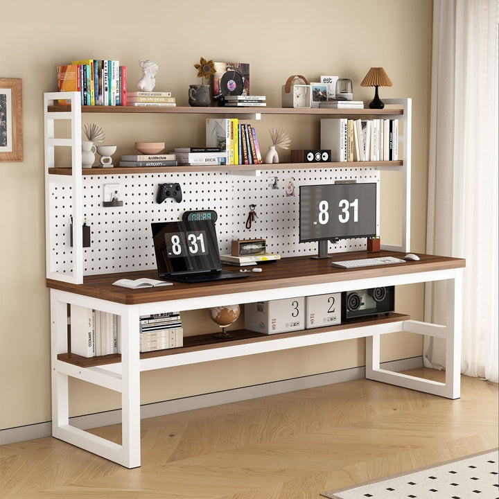 Multifunctional workspace with shelf Stornfield