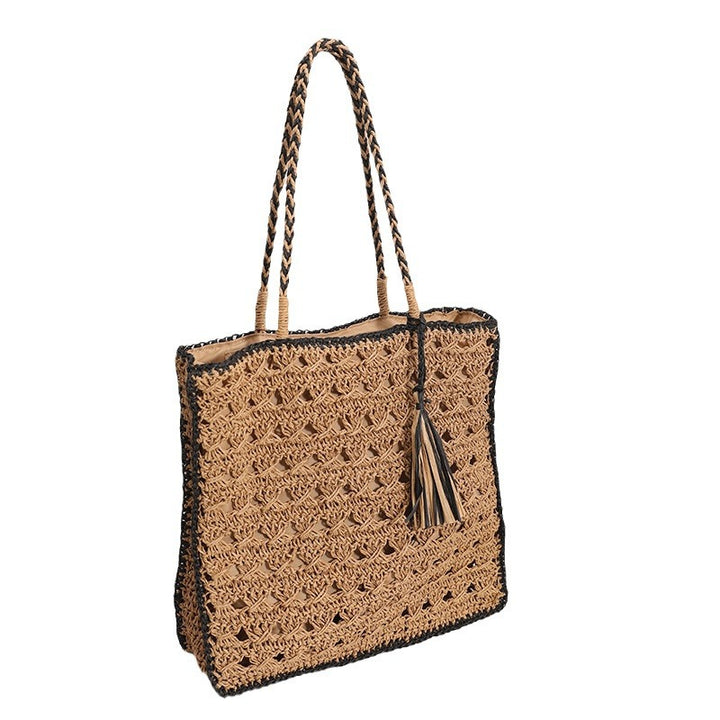 Handmade Macrame Tote Bag with Elegant Tassel Stornfield