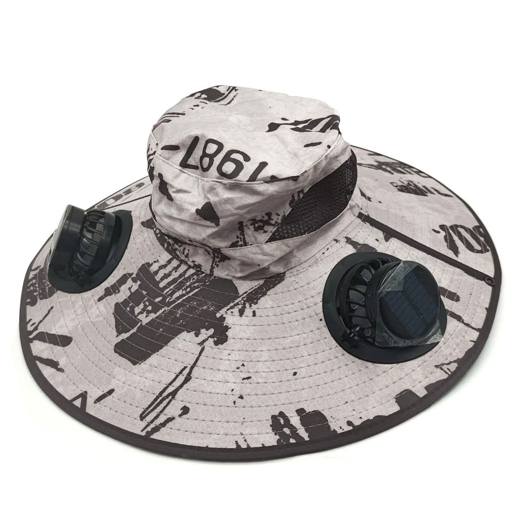 Sunscreen hat with dual USB fans, breathable mesh and adjustable chin strap Stornfield