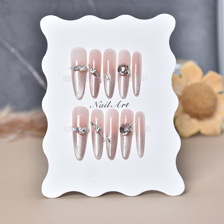 Luxury Rhinestone-Embellished Stiletto Press-On Nails Stornfield