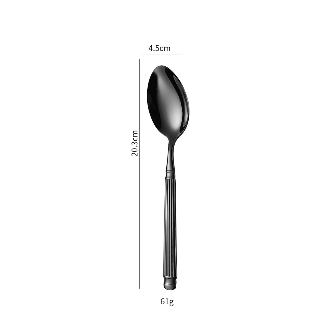 Elegant dessert spoon with exclusive surface design Stornfield
