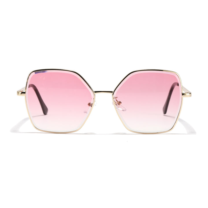 Women geometric sunglasses with fashionable gold frame Stornfield