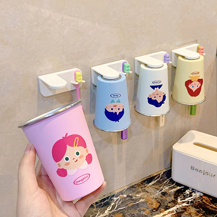 Wall-mounted toothbrush holder with playful design Stornfield