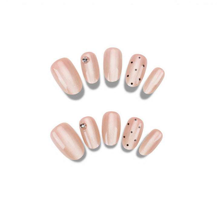 Elegant Glittery Press-On Nails Stornfield