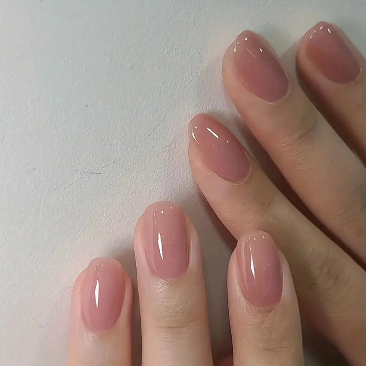 Artificial nail set with glossy finish and elegant accents Stornfield