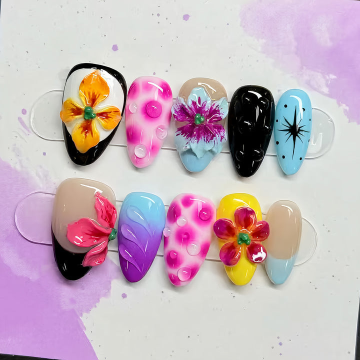 Artistic Floral Design Press-On Nail Set Stornfield 1790636706