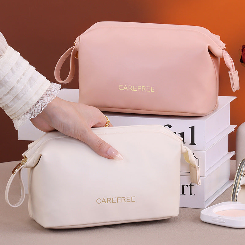 Cosmetic Organizer Bag With Elegant Zipper And Practical Carry Handle Stornfield