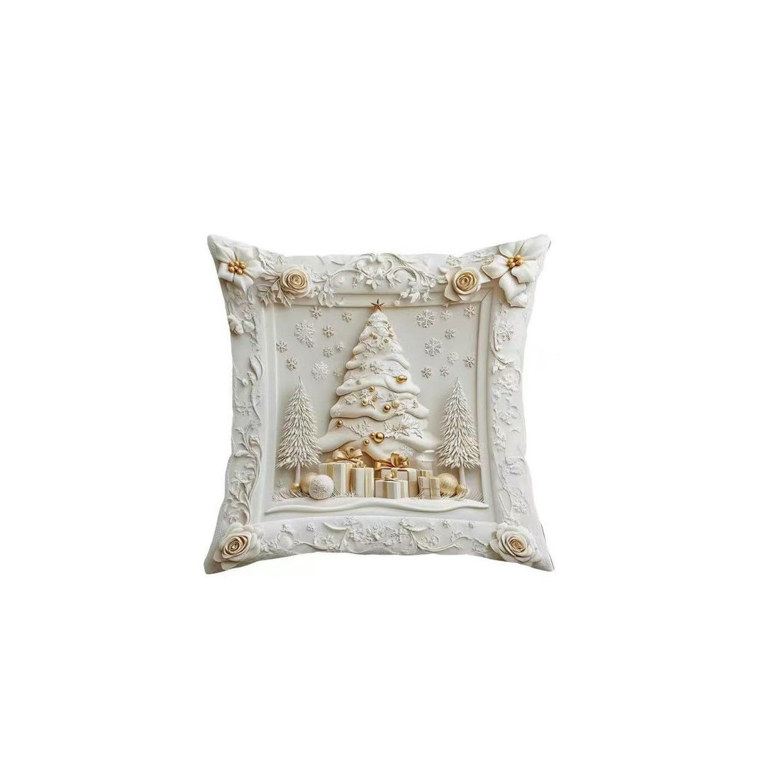Decorative Christmas Relief Throw Pillow