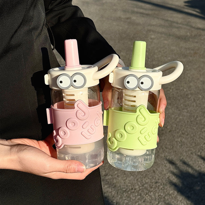 Women's water bottle with interactive straw and emotion Stornfield