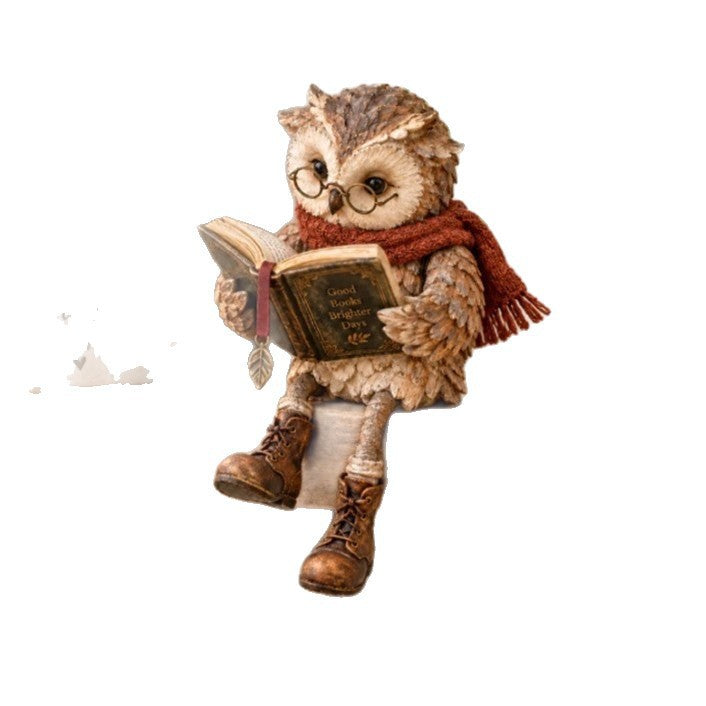 Figurine Reading Owl Stornfield