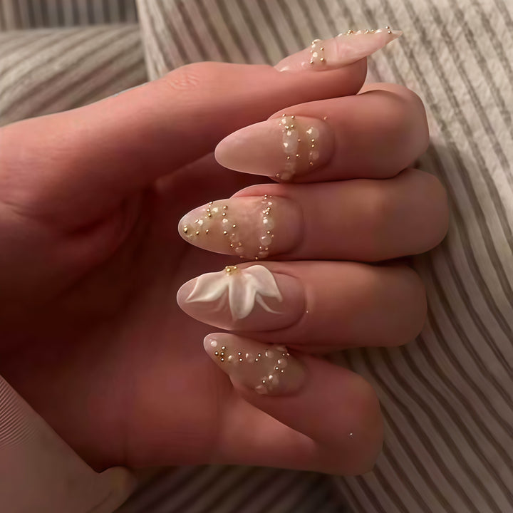 Elegant 3D Floral Nail Art Design Stornfield
