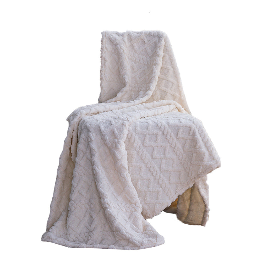 Cuddle blanket with textured surface