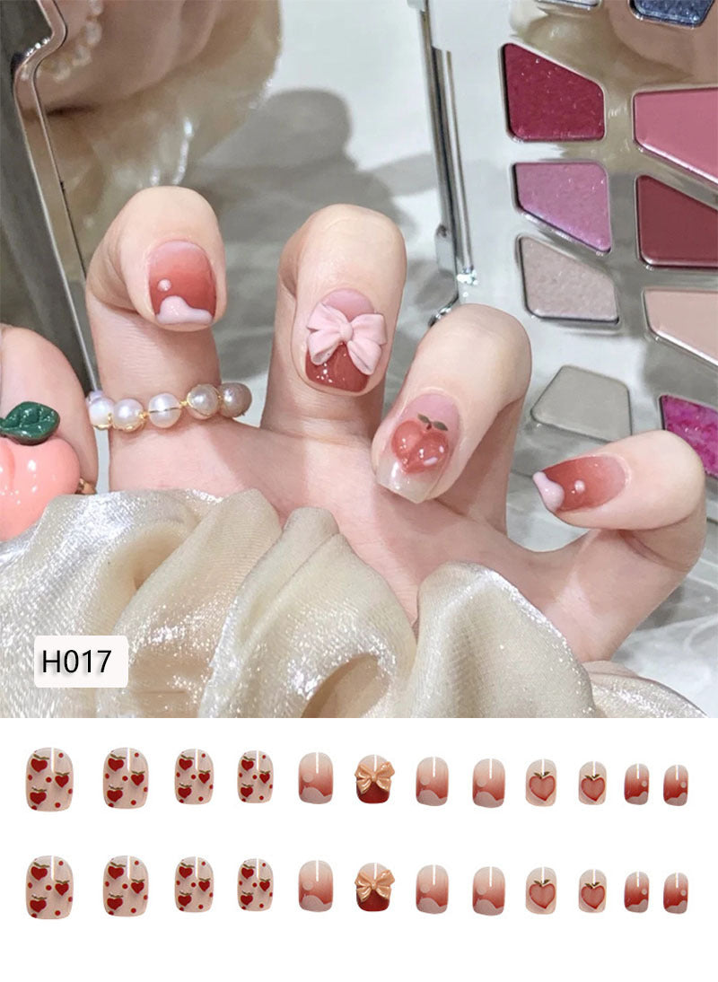 Artificial nail tips with bow design Stornfield