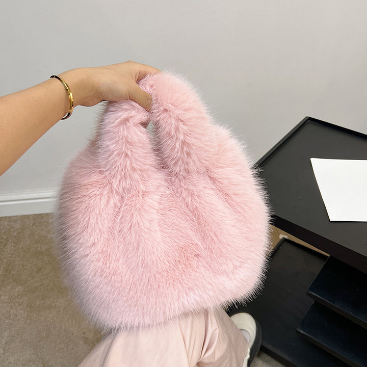 Soft Plush Hobo Bag