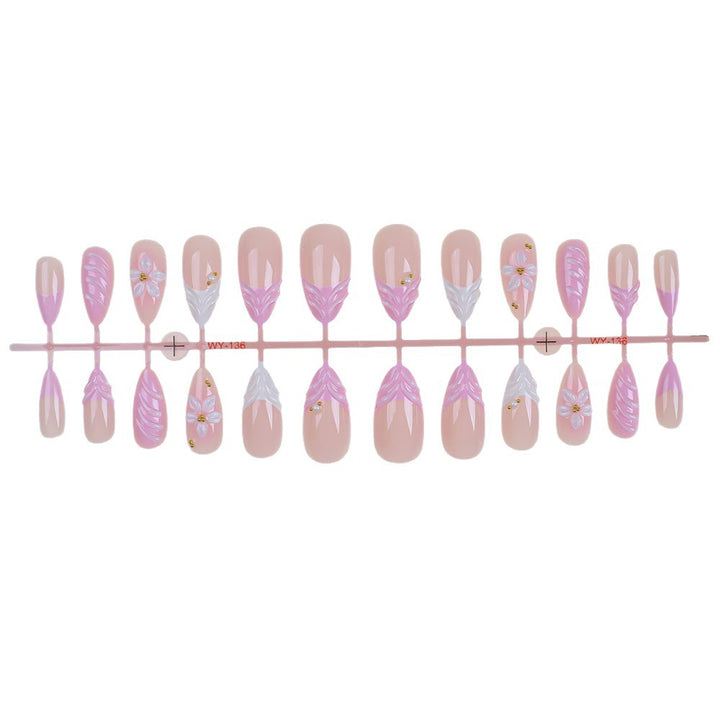 Floral Embellished Press-On Nail Set Stornfield