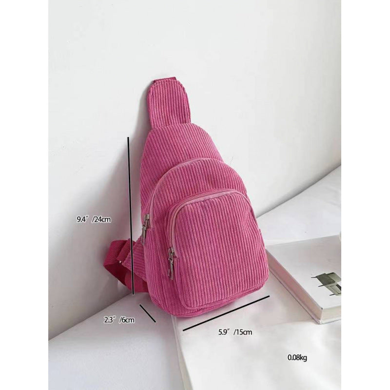 WoMulti-Compartment Corduroy Sling Bag Stornfield