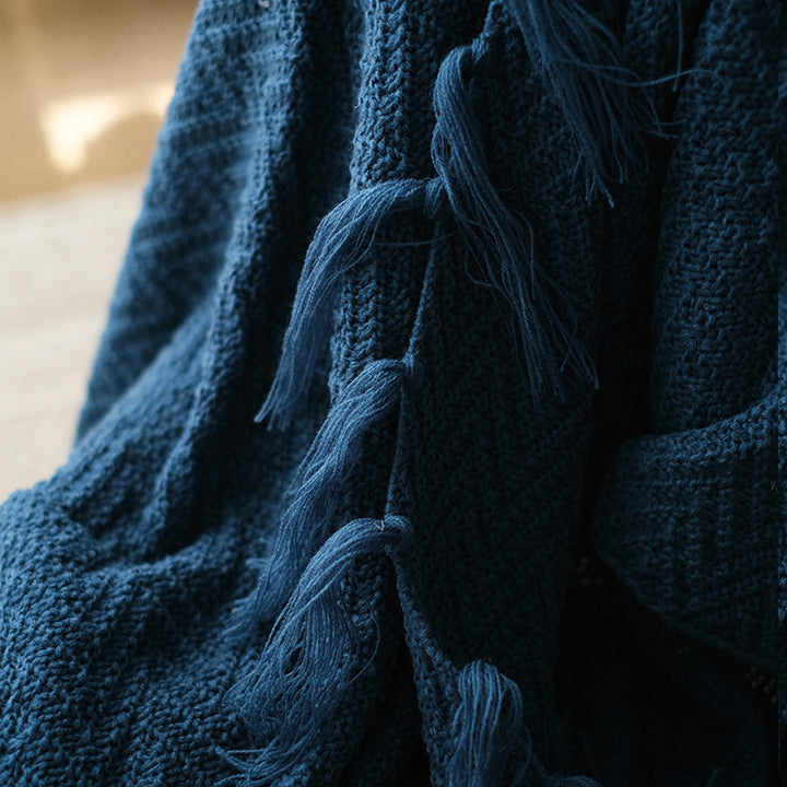 Cozy Knitted Throw Blanket