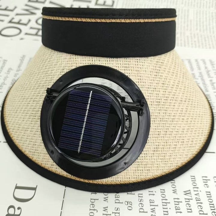 Sport Sun Visor with detachable front fan, adjustable headband and reflective piping Stornfield