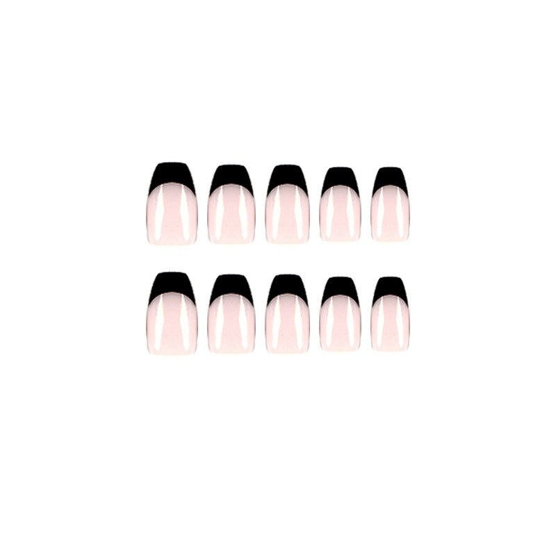 Artificial nail tips with high gloss black Stornfield