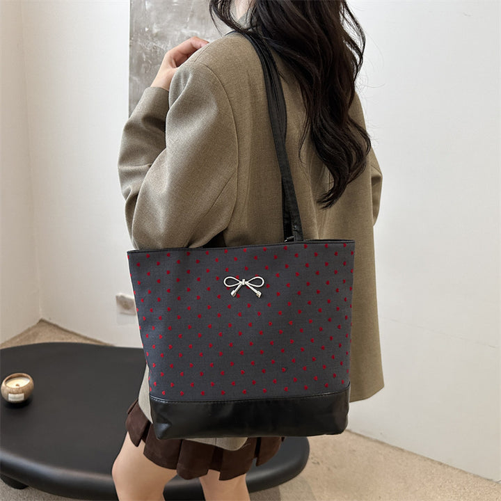 Heart-Embellished Canvas Tote Bag Stornfield