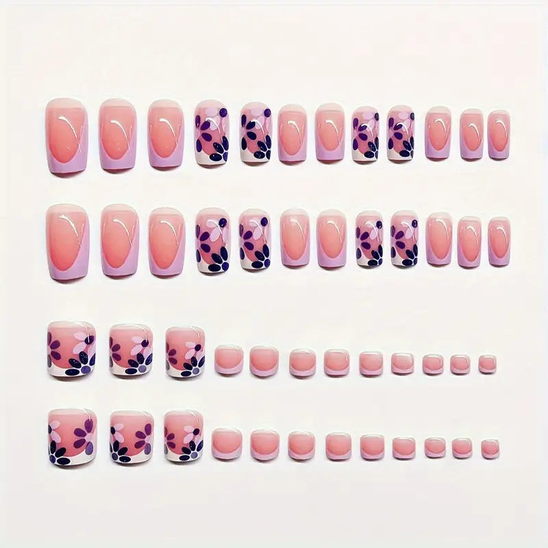 Floral and French Tip Pedicure Set Stornfield