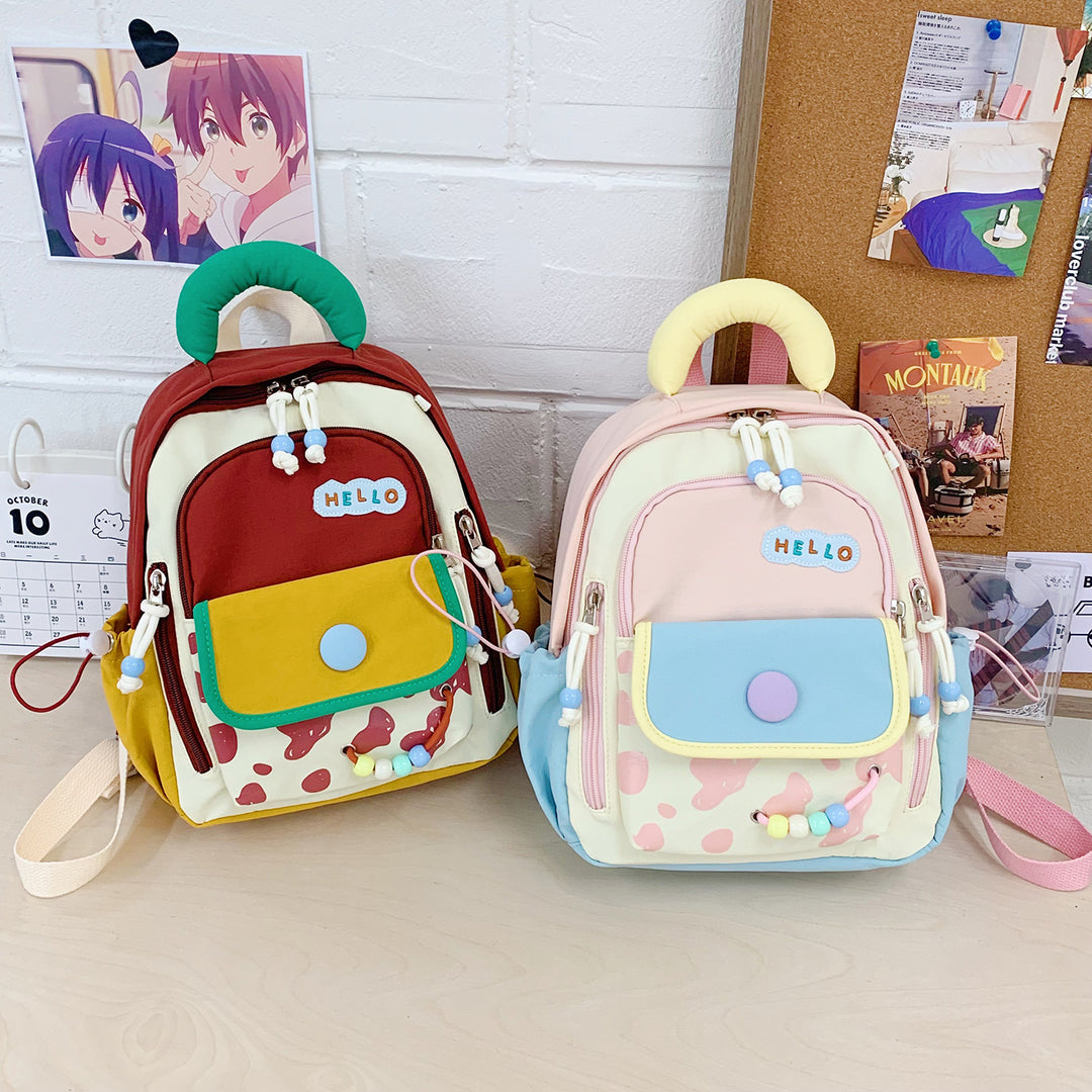 Leisure Backpack with Colorful Applications and Creative Design Stornfield