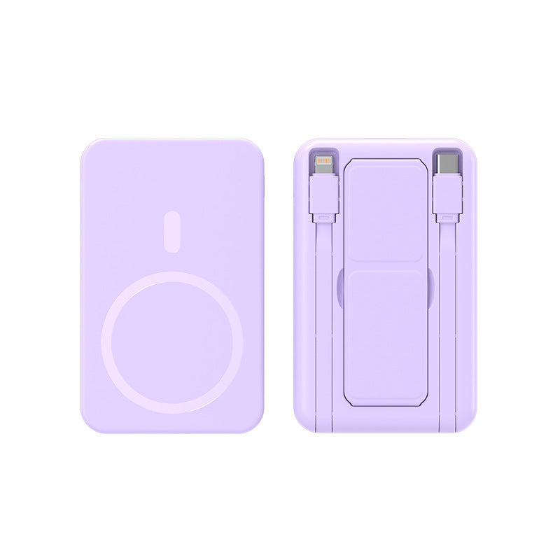 Portable wireless charger with integrated cable system Stornfield