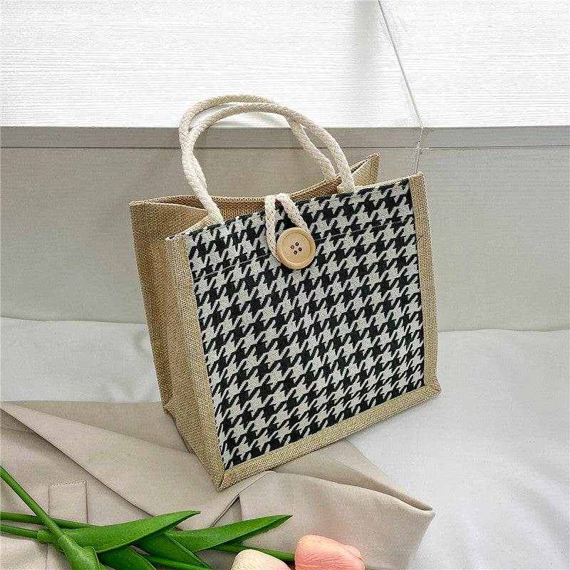 Stylish Houndstooth Pattern Tote Bag