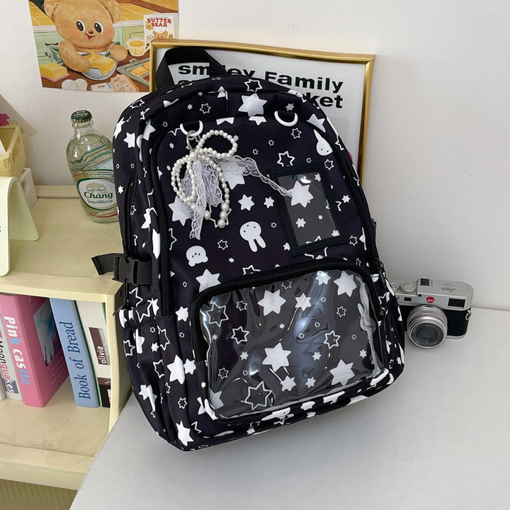 Whimsical Star-Print School Backpack Stornfield