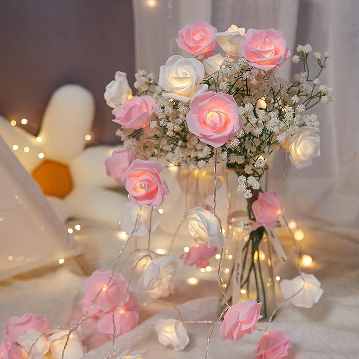 Decorative LED rose string lights Stornfield