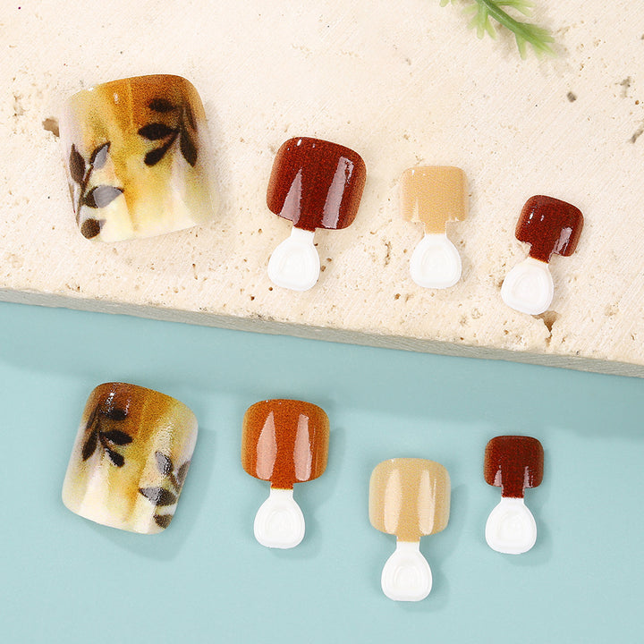 Artificial nail set with flower embossed design Stornfield