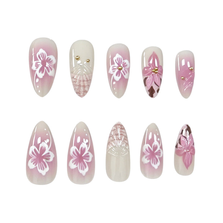 Artistic Floral Nail Enhancements Stornfield