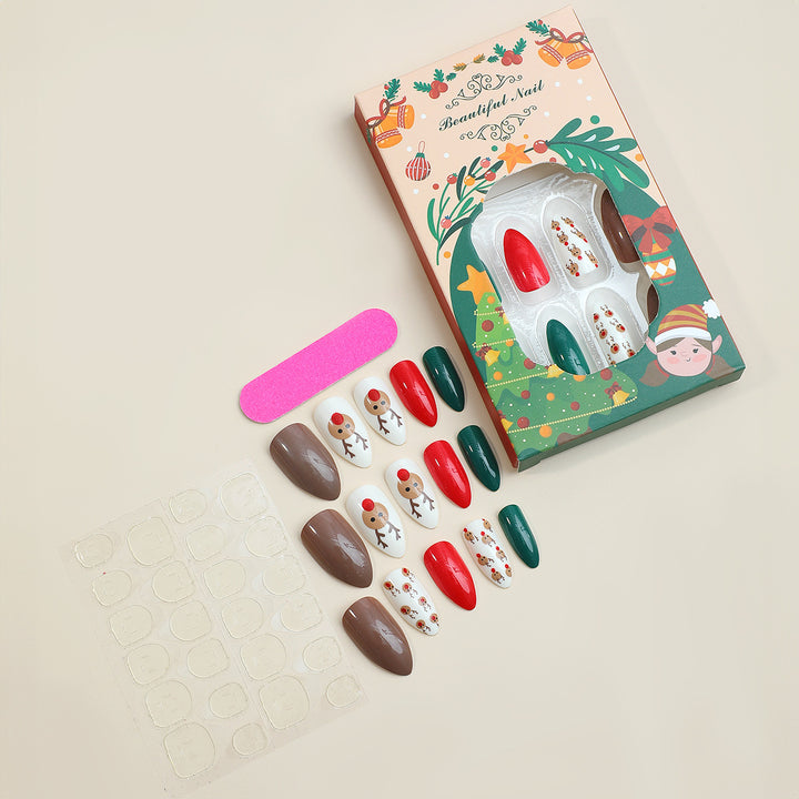 Acrylic nail set with festive Christmas motifs Stornfield 1789119049