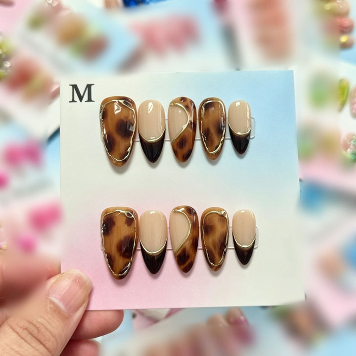 Handmade Floral Design Press-On Nails Set