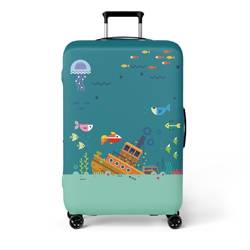 Women's Hard Shell Travel Suitcase with Creative Cat Design Stornfield