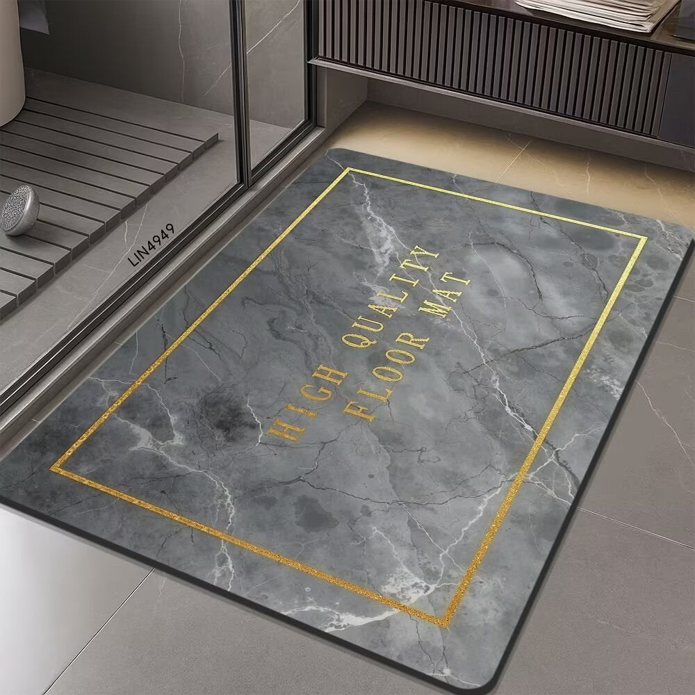 Geometric Hexagonal Pattern Bath Mat Stornfield
