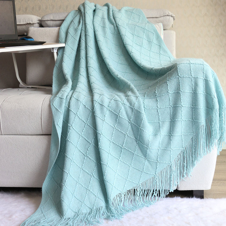 Luxury Textured Knit Throw Blanket Stornfield