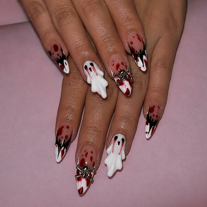 Creative Halloween Artificial Nail Set with Spooky Designs Stornfield
