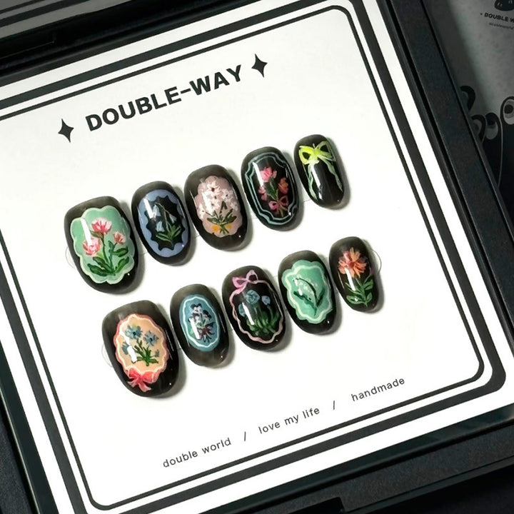 Whimsical Bunny-Themed Press-On Nail Art Set Stornfield
