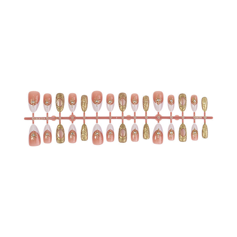 Acrylic nail set with luxurious flower decorations Stornfield
