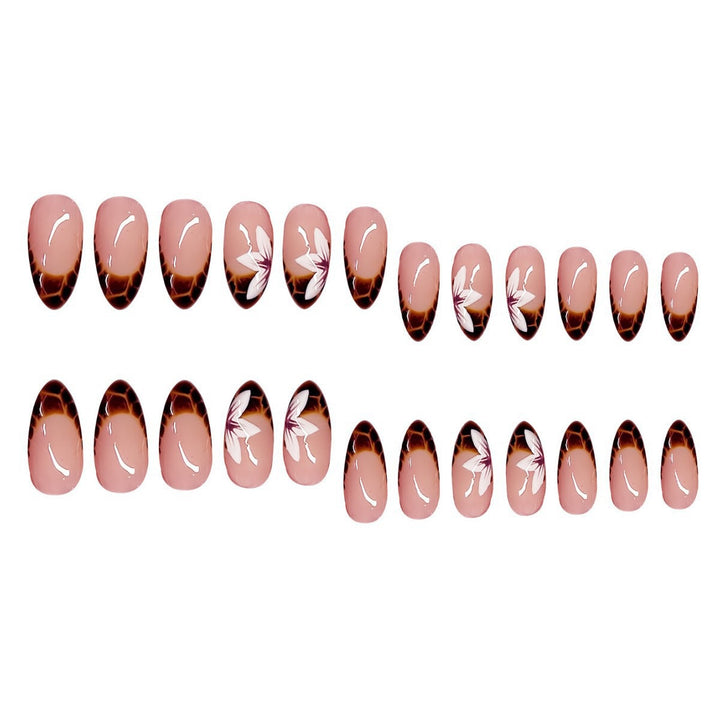 Floral and Geometric Press-On Nail Art Stornfield