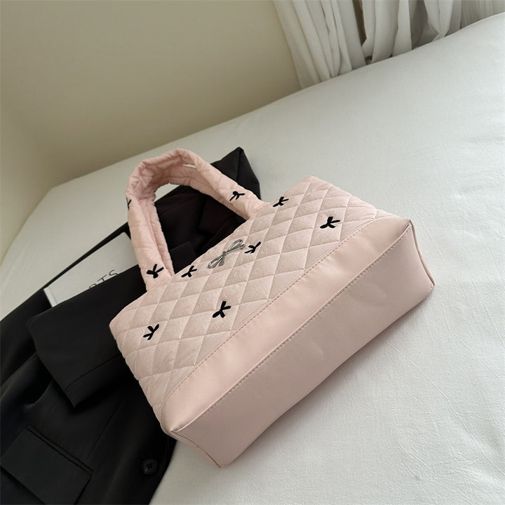 Quilted Decorative Bow Tote