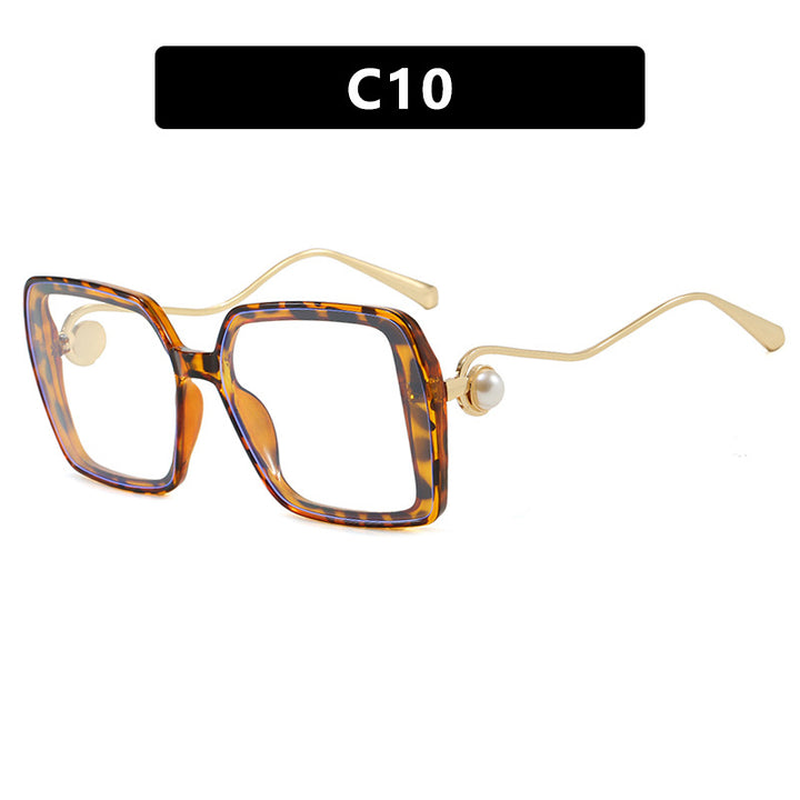 Women's fashionable square glasses with elegant metal frame and unique accents Stornfield