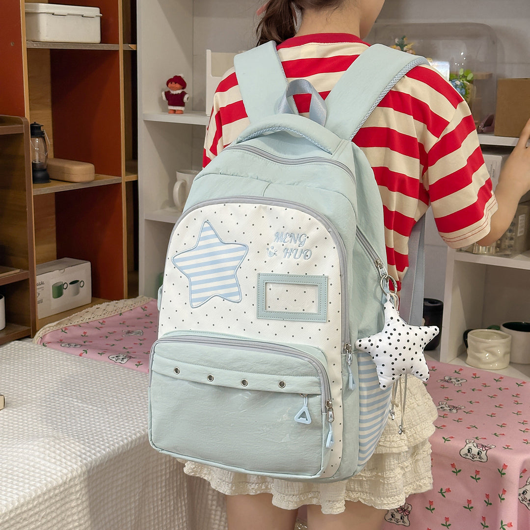Playful Star-Embellished School Backpack Stornfield