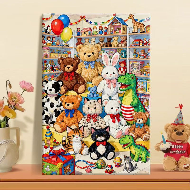Playful Teddy Bear Wall Art Stornfield