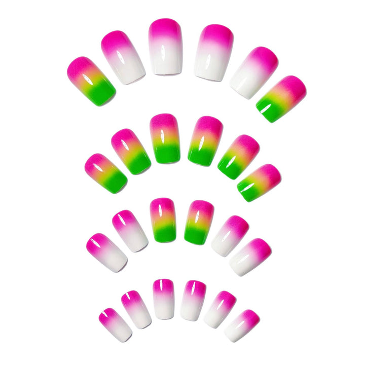 Creative Gel Nails with Neon Gradient Stornfield