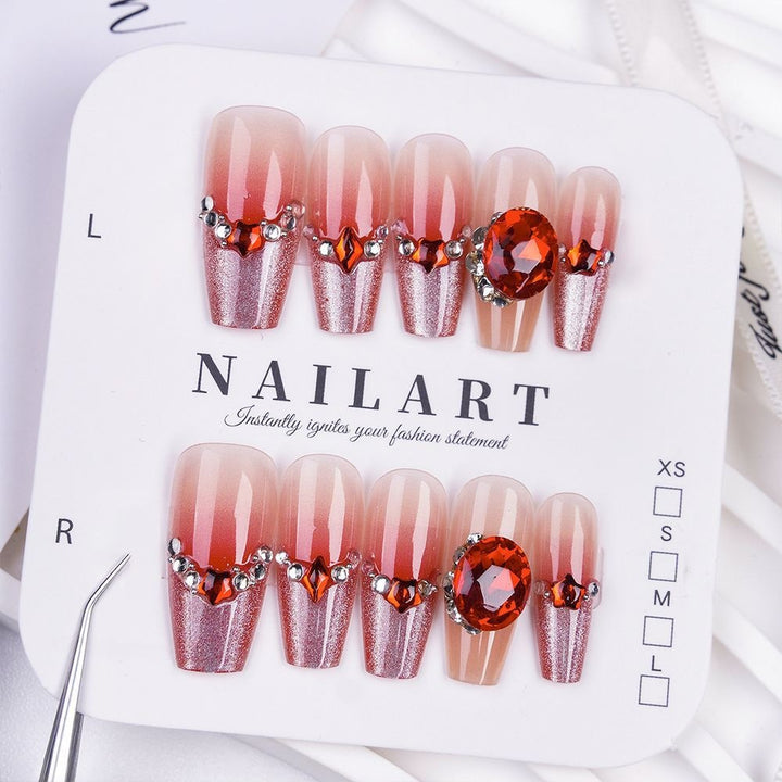 Butterfly-Inspired Stiletto Press-On Nails