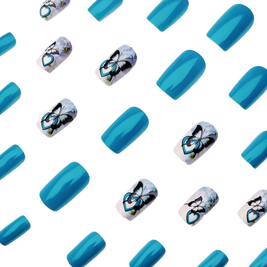Artificial artificial nails with detailed butterfly design Stornfield