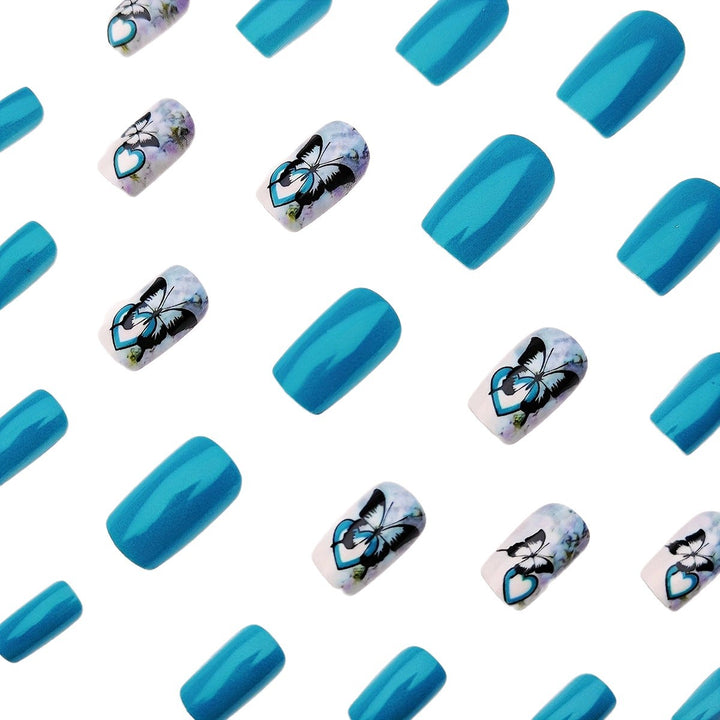 Artificial artificial nails with detailed butterfly design Stornfield